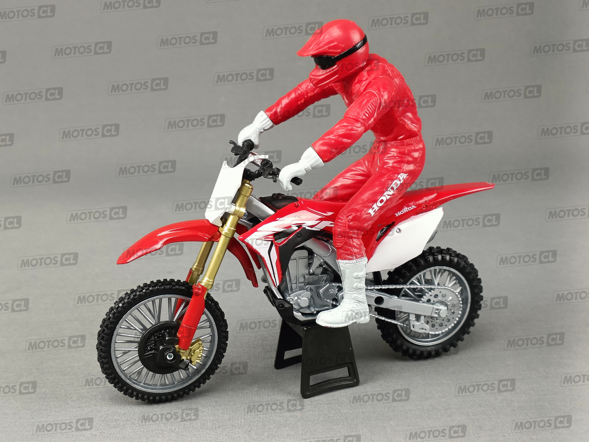 MINIATURE MOTOCROSS HONDA 450CRF+PILOTE 1/12ÈME / RN085-57875