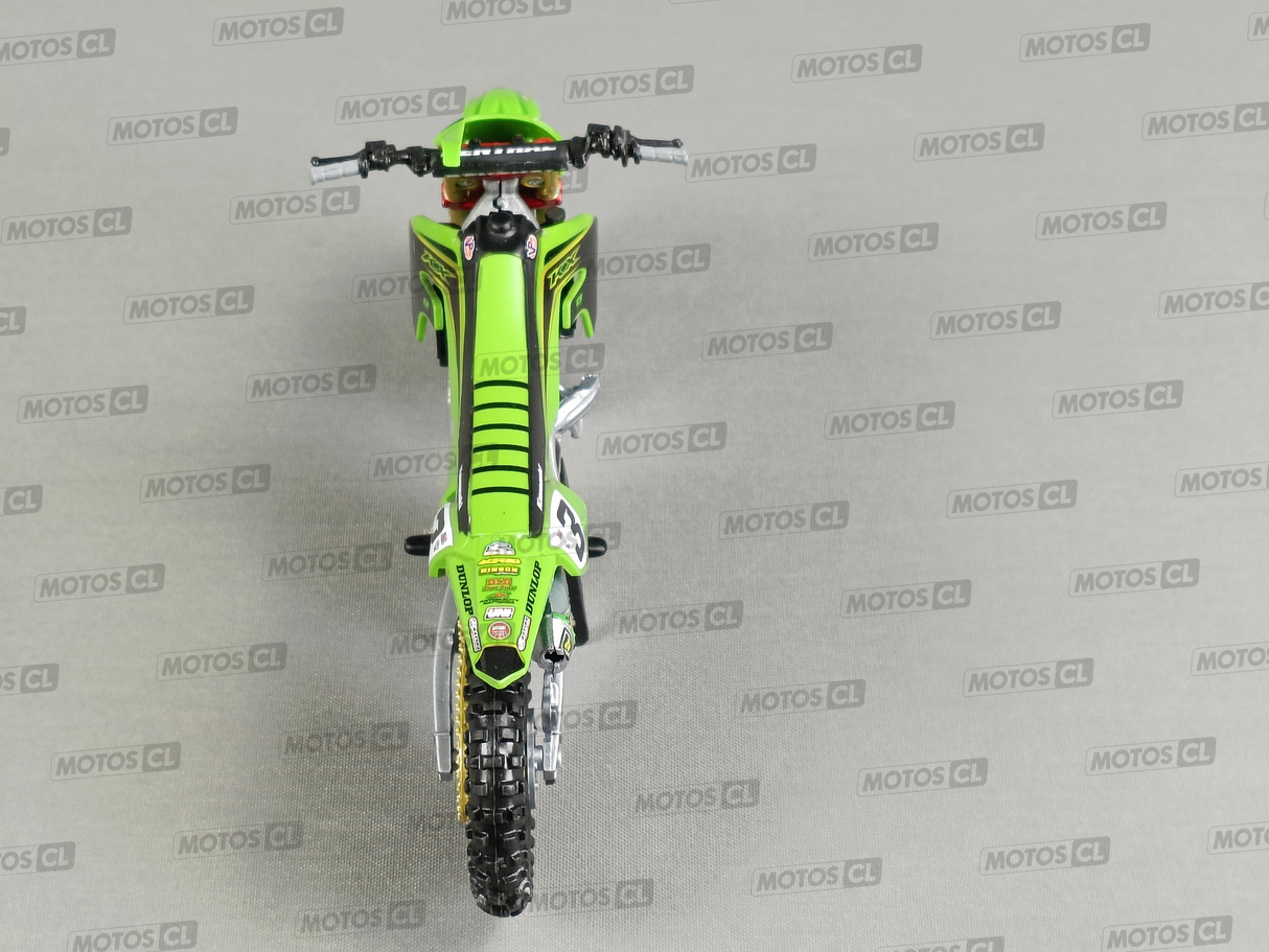MINIATURE MOTOCROSS KAWASAKI KXF450 N°3 ELI TOMAC 1/12ÈME / RN085-58113