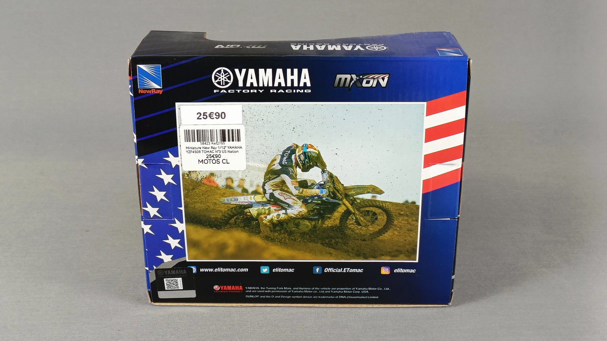 MINIATURE MOTOCROSS YAMAHA STAR RACING TEAM YZF450 N°101 NATION 2022 ELI TOMAC 1/12ÈME / RN085-58423