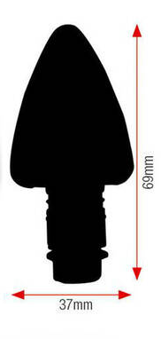 CLIGNOTANTS FLÈCHE COURT NOIR LEDS 12V0,5W UNIVERSEL HOMOLOGUÉS / RB1066947