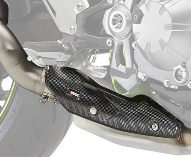 PARE CHALEUR AKRAPOVIC CARBONE KAWASAKI Z900 2017 À 2024 ET Z900 A2 2018 À 2019 / RK032CCS0036