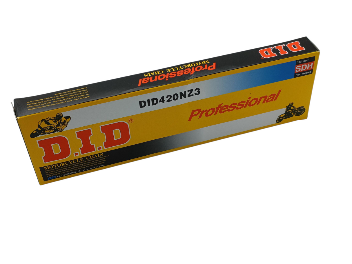 CHAÎNE DE TRANSMISSION DID RENFORCÉE 420 NZ3 NOIR SANS JOINTS TORIQUE 140 MAILLONS / RD4525516182355