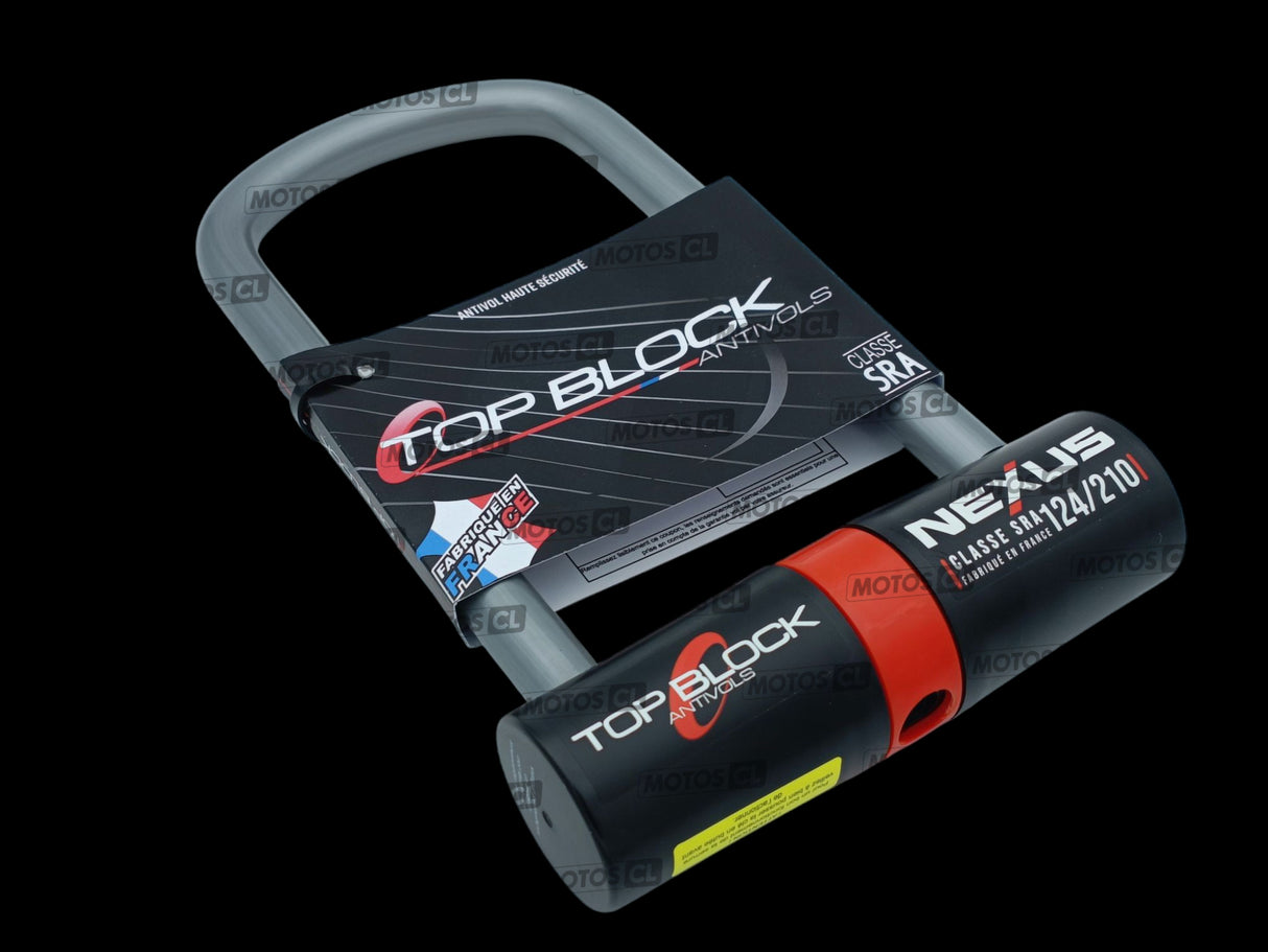 ANTIVOL U NEXUS 124/210 Ø16MM UNIVERSEL ET HONDA-PIAGGIO-KAWASAKI-SUZUKI TOP BLOCK CLASSE SRA + CORDON DE RAPPEL OFFERT / RTNEXUS210_V2