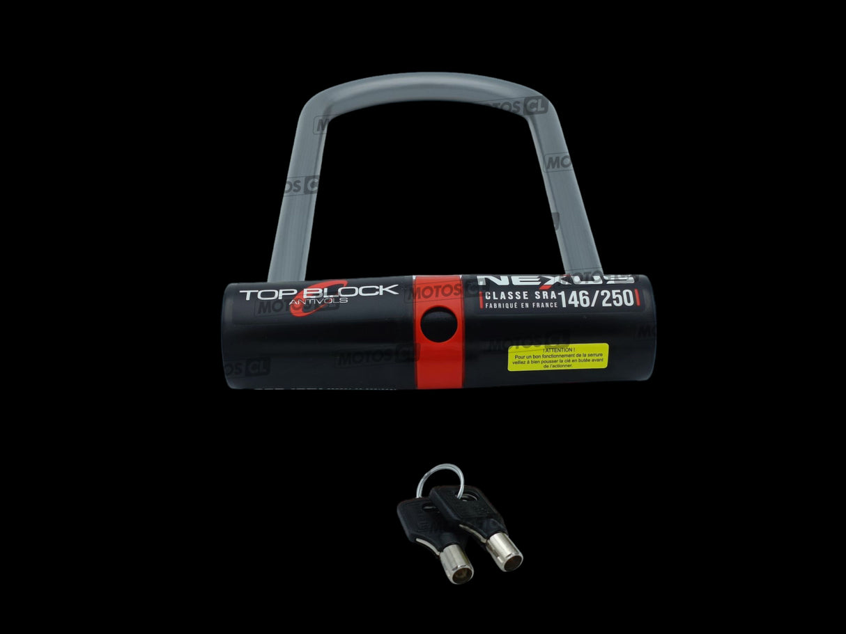 ANTIVOL U NEXUS 146/250 Ø16MM UNIVERSEL ET BMW-YAMAHA TOP BLOCK CLASSE SRA + CORDON DE RAPPEL OFFERT / RTNEXUS250_V2