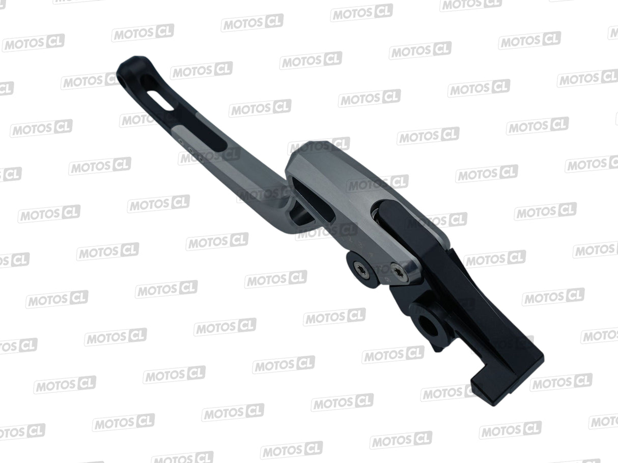 LEVIER DE FREIN SYNTO EVO ABM (BH14) EN ALUMINIUM USINÉ CNC LONG GRIS TITANE RÉGLABLE HOMOLOGUÉ BUELL-KAWASAKI-MZ-SUZUKI-TRIUMPH-YAMAHA / RA100923-H19-V15