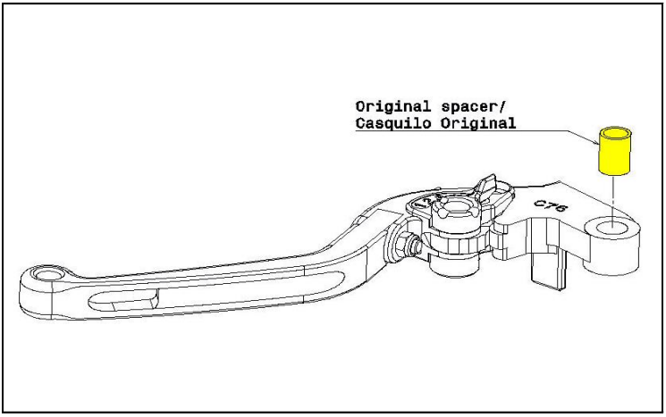 ADAPTATEUR LEVIER D'EMBRAYAGE PUIG 2.0 ET 3.0 EN ALUMINIUM TAILLÉ MASSE POUR APRILIA YAMAHA / RP8503N