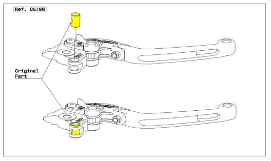 ADAPTATEUR LEVIER DE FREIN PUIG 2.0 ET 3.0 EN ALU TAILLÉ MASSE POUR APRILIA / RP6578N