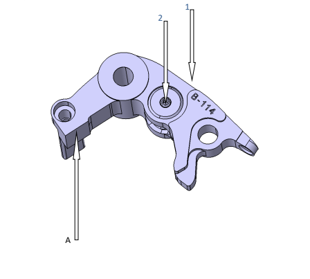 ADAPTATEUR LEVIER DE FREIN PUIG 2.0 ET 3.0 EN ALU TAILLÉ MASSE POUR HONDA / RP22198N