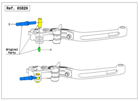 ADAPTATEUR LEVIER DE FREIN PUIG 2.0 ET 3.0 EN ALU TAILLÉ MASSE POUR BMW / RP6582N