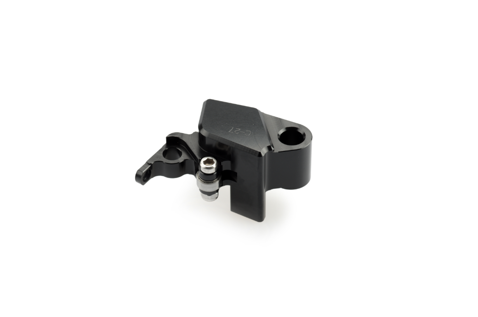 LEVIER D'EMBRAYAGE PUIG 3.0 EN ALUMINIUM TAILLÉ MASSE LONG RABATTABLE VERT-VERT MONTE SUR ADAPTATEUR PUIG / RP210VV