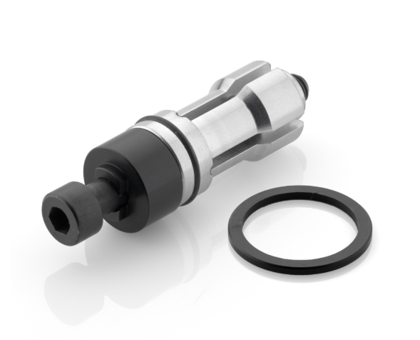 RÉTROVISEUR EMBOUT DE GUIDON HOMOLOGUÉ EN ALU RIZOMA "SPIRIT" ANODISÉ NOIR LOGO GRIS BIPOSITION / RRBS192BA