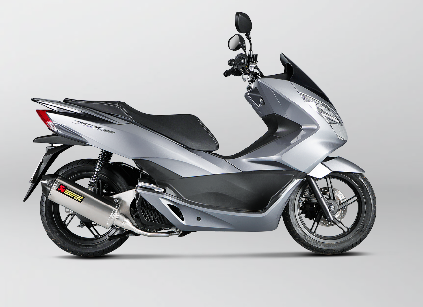 LIGNE COMPLÈTE AKRAPOVIC PCX125 ET PCX150 2014 À 2016 HONDA/ RAS-H125R4-HRSS