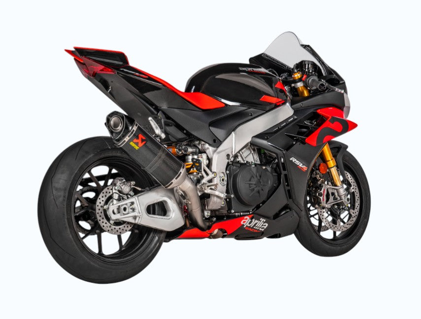 SILENCIEUX RSV4 1100 ET FACTORY-TUONO V4 1100RR ET FACTORY 2021 À 2024 APRILIA SLIP ON LINE CARBONE AKRAPOVIC NON HOMOLOGUÉ / RAS-A10SO13-RC