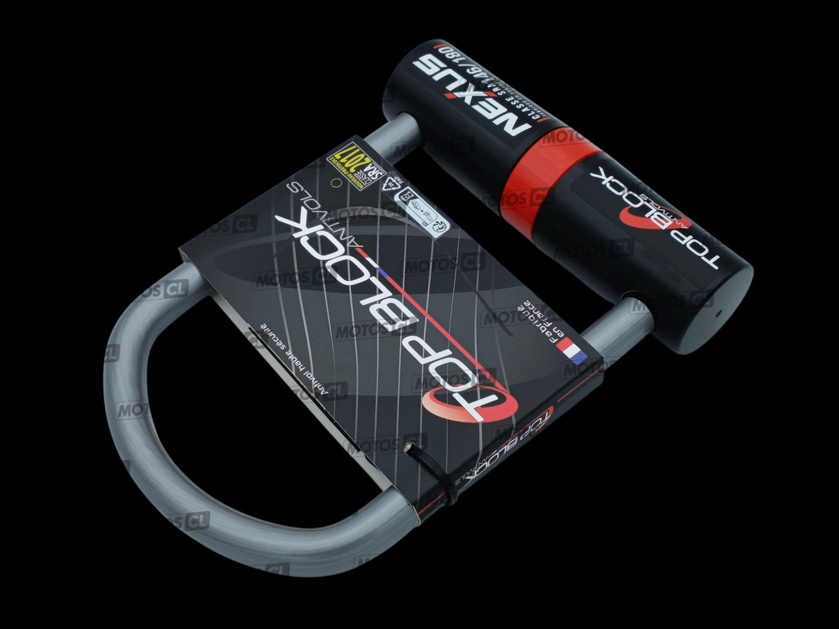 ANTIVOL U NEXUS 146/180 Ø16MM UNIVERSEL ET BMW-YAMAHA TOP BLOCK CLASSE SRA + CORDON DE RAPPEL OFFERT / RTNEXUS180_V2