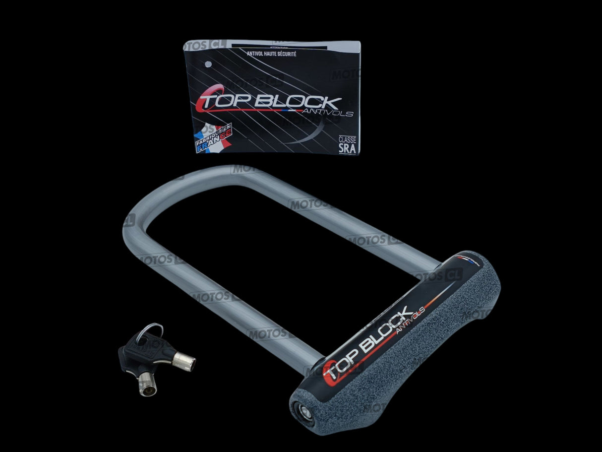 ANTIVOL U SILVER 16/210 Ø16MM UNIVERSEL ET OFFICIEL KAWASAKI-SUZUKI TOP BLOCK CLASSE SRA + CORDON DE RAPPEL OFFERT / RTSILVER210