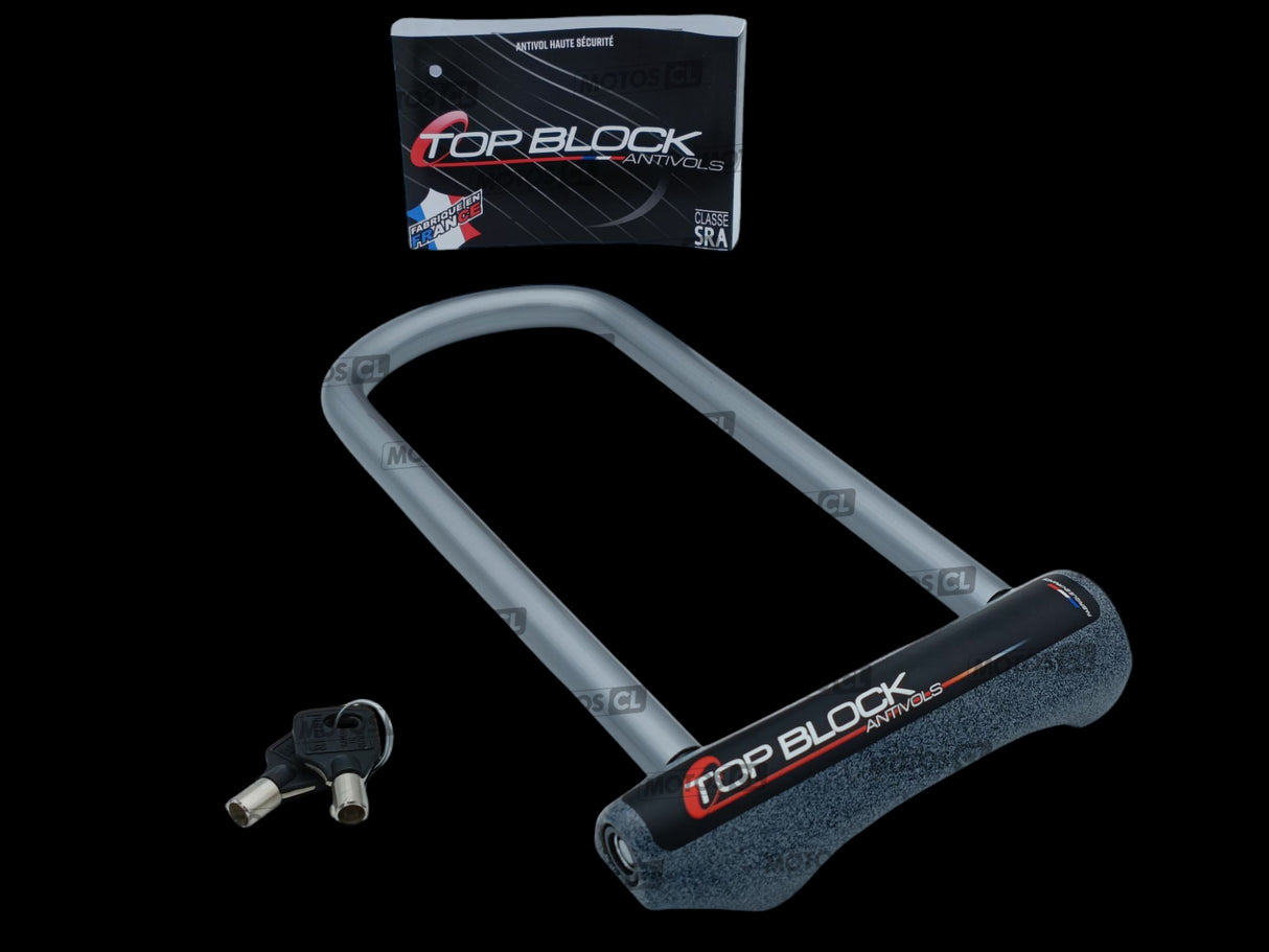 ANTIVOL U SILVER 124/250 Ø16MM UNIVERSEL ET HONDA TOP BLOCK CLASSE 6SRA + CORDON DE RAPPEL OFFERT / RTSILVER124/250