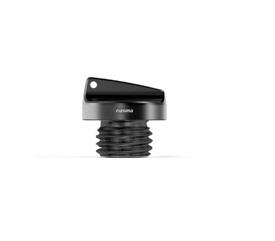 BOUCHON REMPLISSAGE D'HUILE RIZOMA EN ALUMINIUM NOIR M20X2,5 POUR DUCATI-HONDA-KAWASAKI-YAMAHA/ RRTP123B
