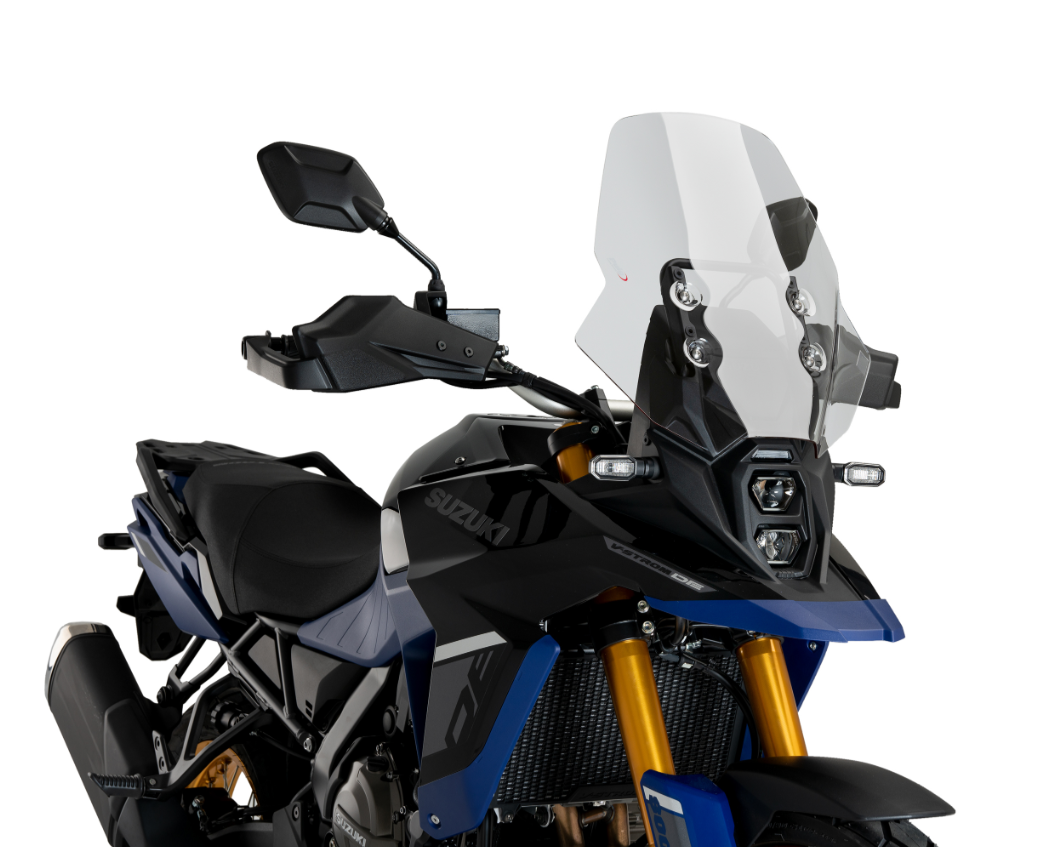 BULLE HAUTE V-STROM 800 DE SUZUKI 2023-2024 TOURING +18,5CM HOMOLOGUÉ CLAIR TRANSPARENTE PUIG / RP21652W