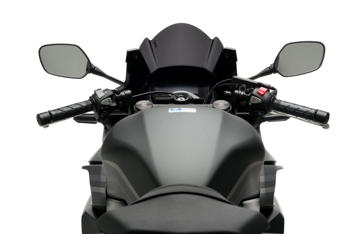 BULLE CBR500R 2019-2025 DOUBLE COURBURE Z RACING HOMOLOGUÉ NOIR CLAIR PUIG / RP3613F