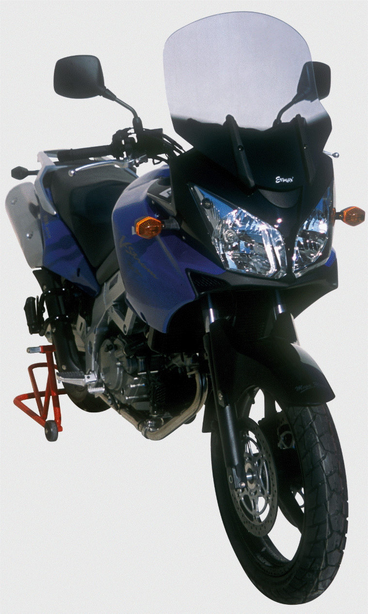 BULLE HAUTE PROTECTION +10CM SUZUKI DL650 V-STROM 2004 À 2011 ET DL1000 V-STROM 2004 À 2013 NOIR CLAIR ERMAX / RE010403072