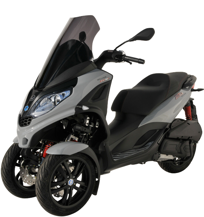 BULLE SPORT TOURING MP3 300HPE ET 300HPE SPORT 2019 À 2024 PIAGGIO NOIR CLAIR HAUTEUR 60MM ERMAX / REST53016-03