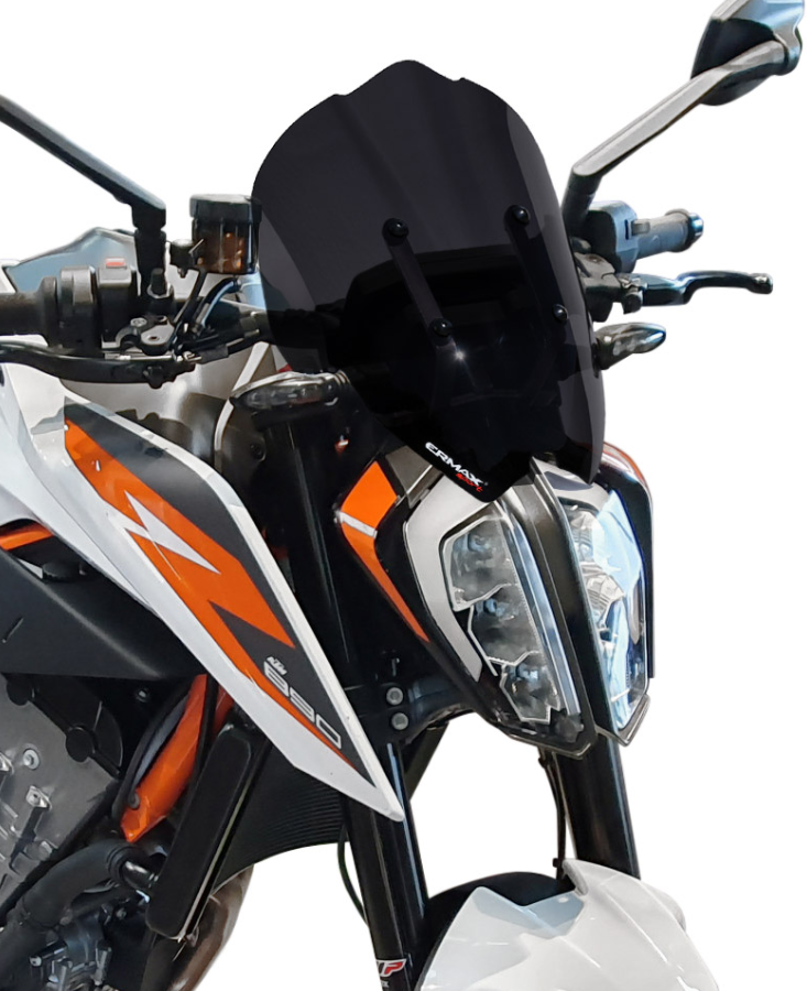 BULLE SPORT KTM 890 DUKE 2020 À 2023 ET 790 DUKE 2018 À 2020 NOIR CLAIR ERMAX / RE0654K1203