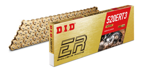 CHAÎNE DE TRANSMISSION DID RACING 520 ERT3 OR SANS JOINTS TORIQUE 116 MAILLONS / RD4525516906395