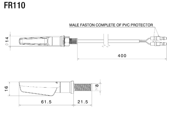 CLIGNOTANT RIZOMA CORSA LED HOMOLOGUÉ ANODISÉ NOIR / RRFR110B