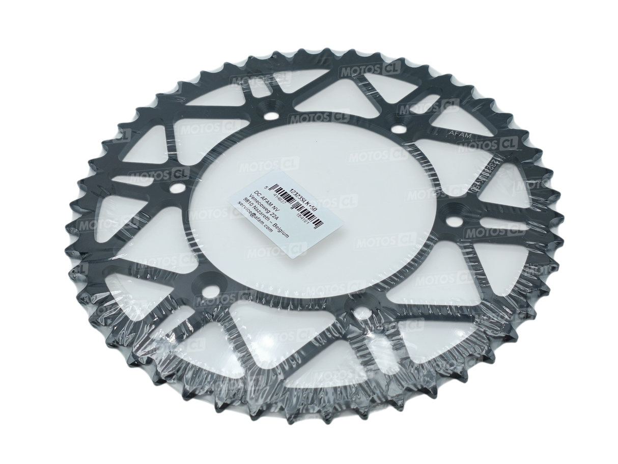 COURONNE AFAM ACIER SLK+ ANTI-BOUE 520 OFF ROAD 50 DENTS FANTIC-GASGAS-HONDA-RIEJU-YAMAHA / RA12323SLK+50