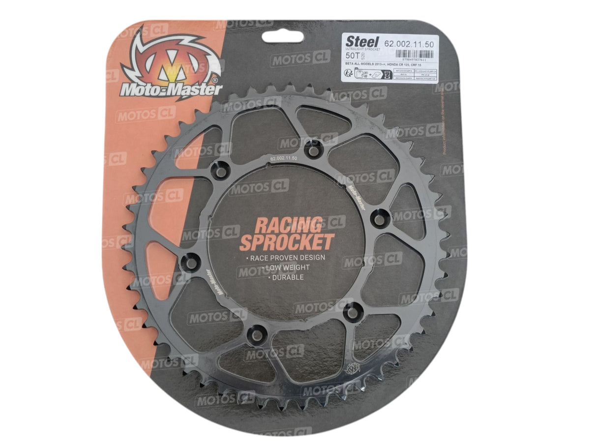 COURONNE MOTOMASTER ACIER ULTRALIGHT 520 OFF ROAD 50 DENTS HM CRE-HONDA CR125-CR250-CR500-CRF250R-CRF250RX-CRF450R-CRF450RX-CRF450X / RM620021150