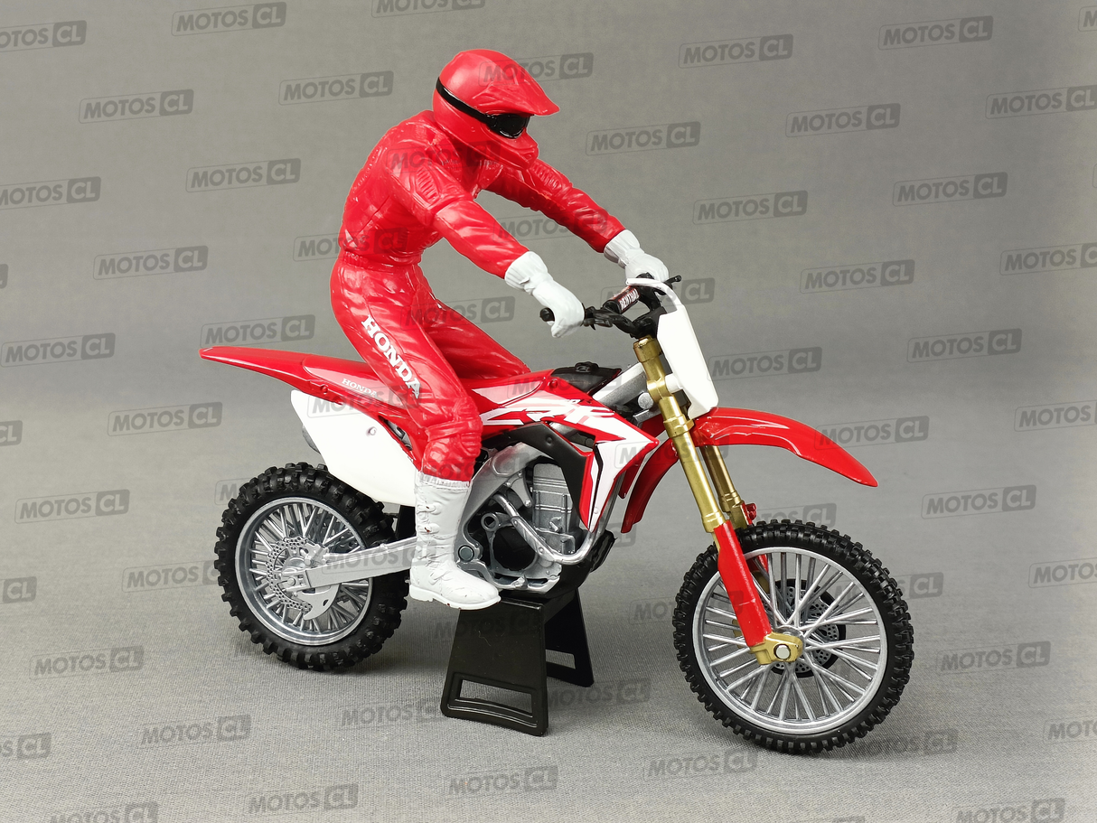 MINIATURE MOTOCROSS HONDA 450CRF+PILOTE 1/12ÈME / RN085-57875