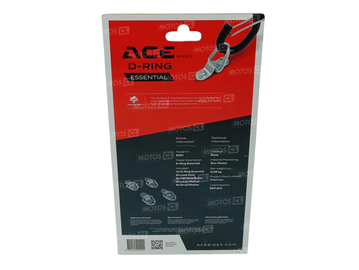PACK DE 4 x ANNEAUX D'ACCROCHE ACEBIKES / RAACE5021