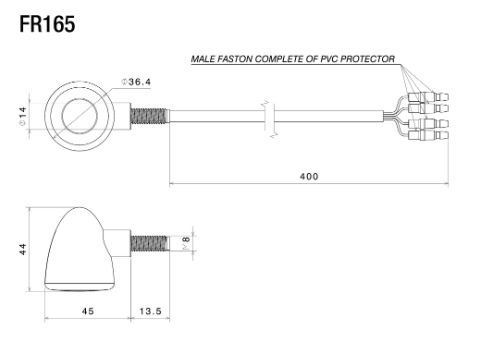 CLIGNOTANT RIZOMA LEDS IRIDE S NOIR 3 EN 1 HOMOLOGUÉ / RRFR165B