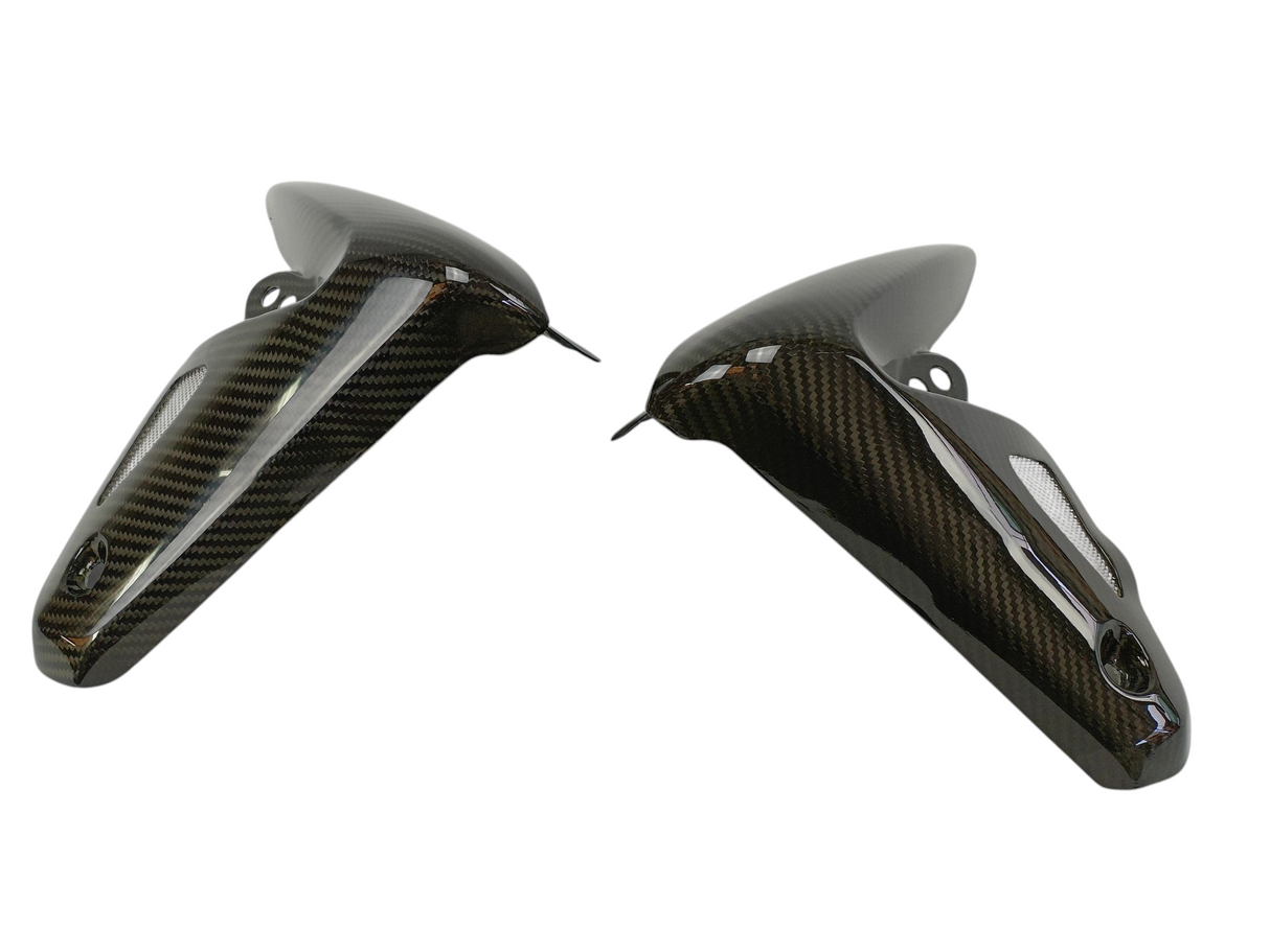 ÉCOPES DE RADIATEUR EN CARBONE BRILLANT TRIUMPH SPEED TRIPLE 1050 2005 À 2010 / RCCARSPEED1050-1