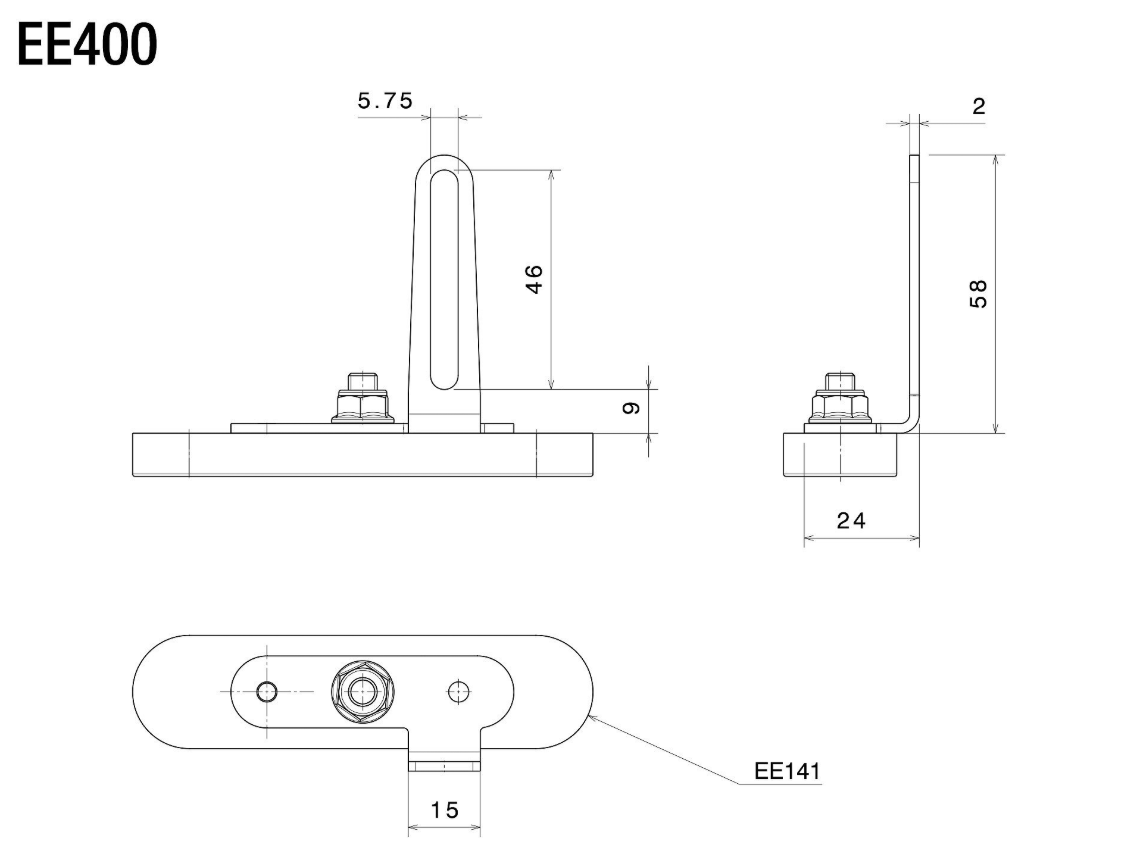 KIT CATADIOPTRE LATÉRAL POUR SUPPORT DE PLAQUE RIZOMA / RREE400H