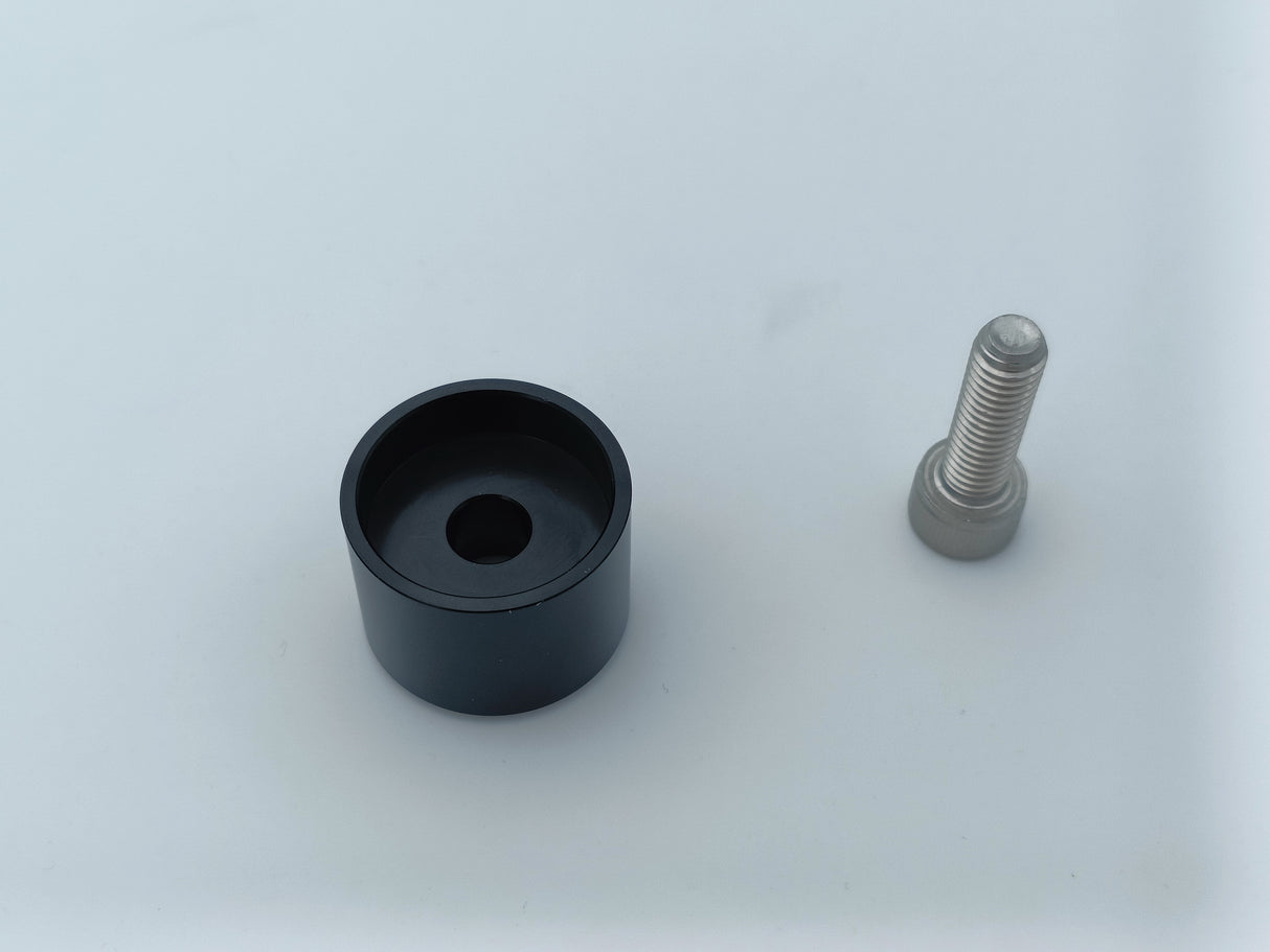 EMBOUT DE GUIDON KAWASAKI ALU PUIG NOIR POUR MONTAGE RÉTROVISEUR OU PROTECTION LEVIER / RP9584N