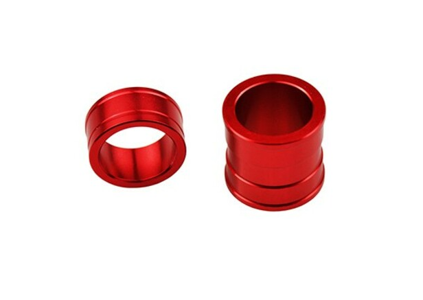ENTRETOISES DE ROUE AVANT SCAR EN ALUMINIUM ANODISÉ ROUGE HONDA CR125R 2002 À 2007-CR250R 2002 À 2007-CRF250R 2002 À 2025-CRF250X 2002 À 2017-CRF250RX ENDURO 2019 À 2025-CRF450R 2002 À 2025-CRF450RX ENDURO 2021 À 2025 / RSFWS201