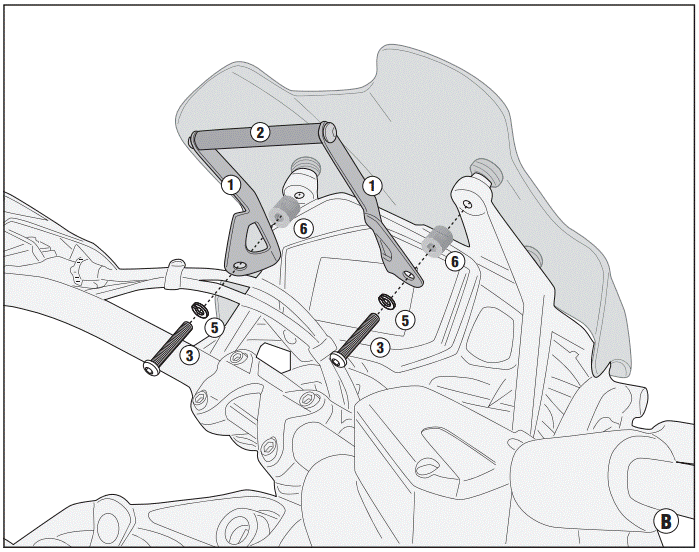SUPPORT GPS POUR MOTO GUZZI V85TT 2019 À 2023 GIVI / FB8203