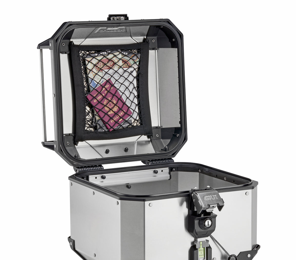 FILET ÉLASTIQUE INTÉRIEUR AVEC POCHE À FIXER SOUS LE COUVERCLE POUR TOP CASE ALU GIVI TREKKER OUTBACK EVO 42 / RGE243