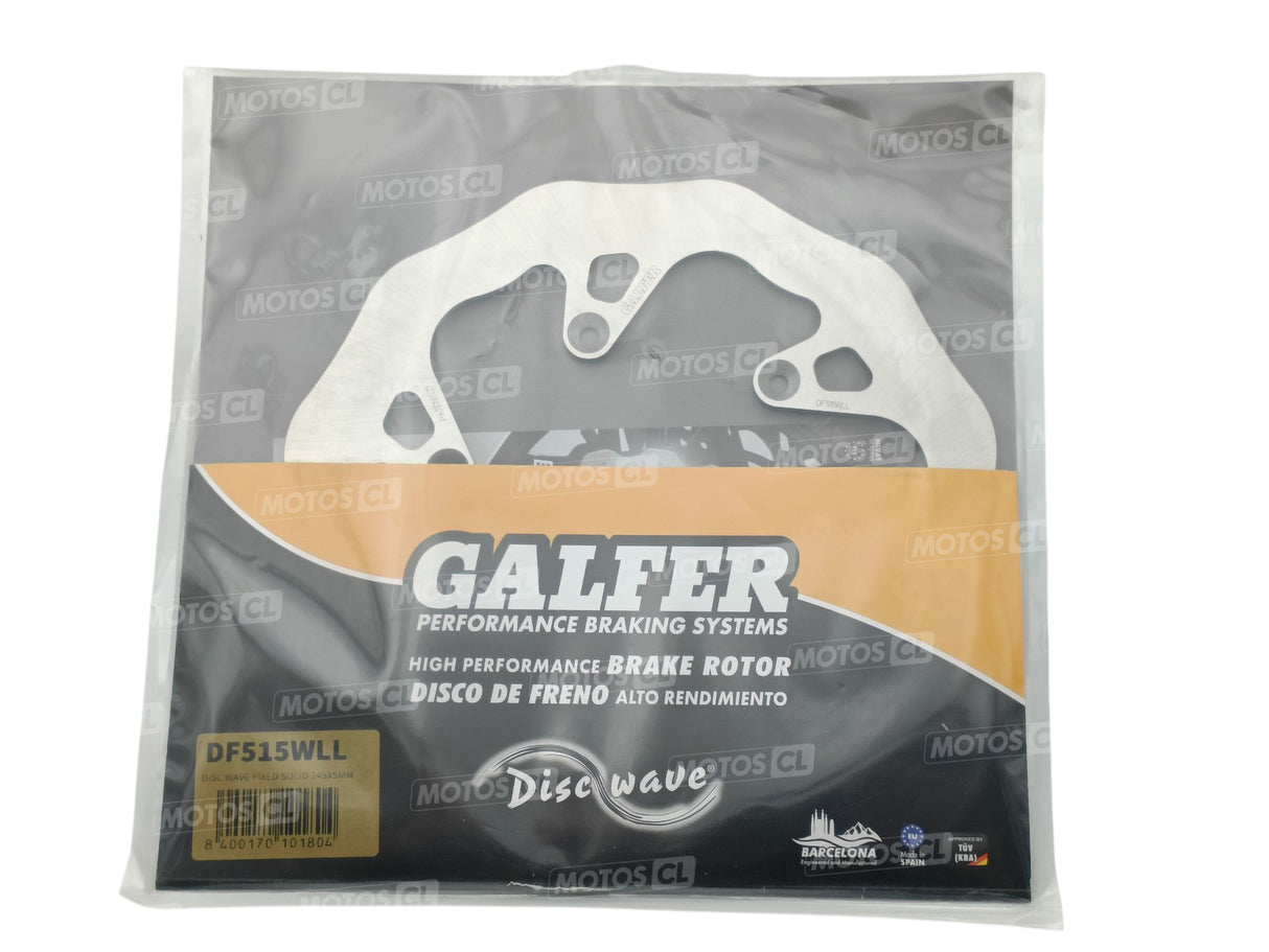 DISQUE DE FREIN ARRIÈRE GALFER WAVE® Ø245MM FIXE FANTIC 125E-125ER-125XX ET YAMAHA 125YZ-250YZ-250YZF-450YZF / RGDF515WLL