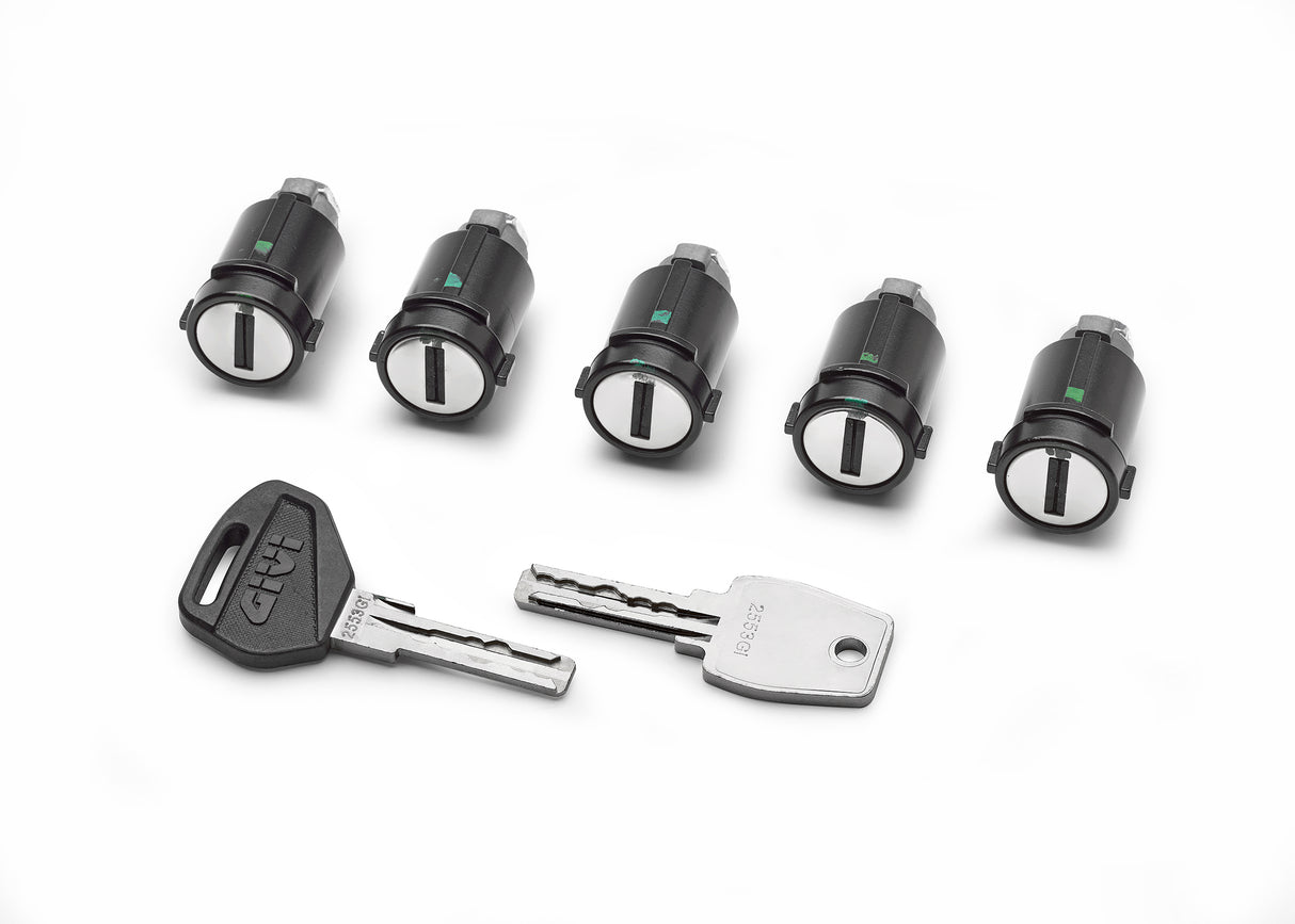 KIT 5 X SERRURES SMART SECURITY LOCK ET CLÉS POUR TOP CASE ET VALISES OUTBACK EVO GIVI / RGSLR105