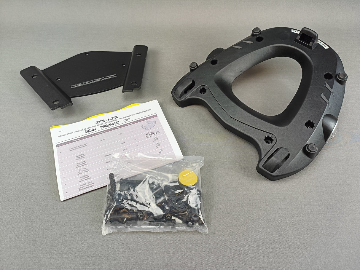 SUPPORT TOP CASE GIVI MONOKEY AN650BURGMAN 2002 À 2012 ET BURGMAN650 2013 À 2020 SUZUKI / RGSR3104
