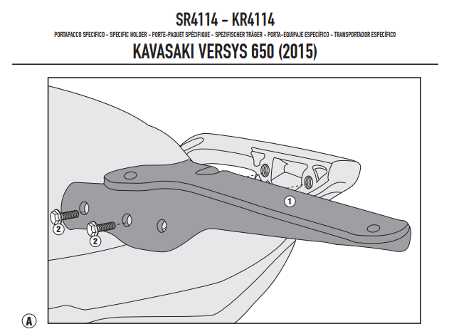 SUPPORT TOP CASE GIVI VERSYS 650 2015 À 2024 KAWASAKI / RGSR4114