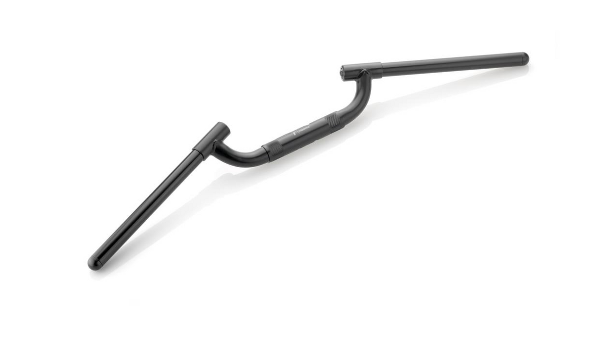 GUIDON RIZOMA RACE RÉTRO GROS DIAMÈTRE 22-28,6MM ALUMINIUM ANODISÉ NOIR HOMOLOGUÉ / RRMA054B