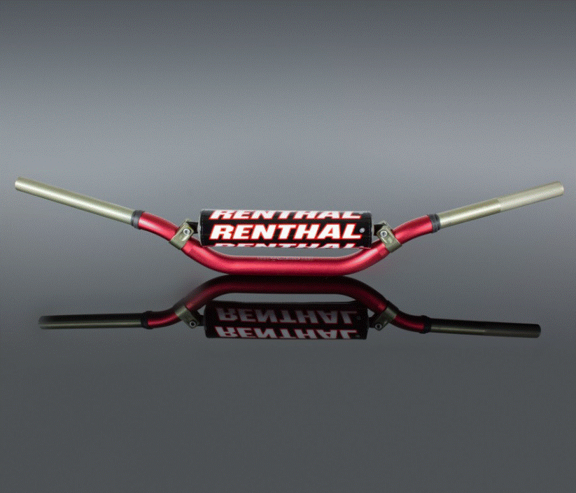 GUIDON RENTHAL TWINWALL 997 RC/HONDA CRF-KAWASAKI KX KXF-BETA-HUSQVARNA-KTM SXF-SUZUKI RMZ ANODISÉ ROUGE / RR997-01-RD-02-185