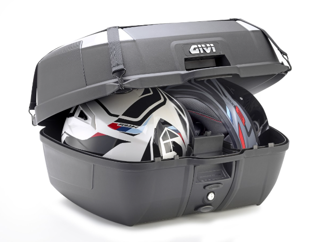 TOP CASE GIVI MONOLOCK 45LITRES AVEC PLATINE+DOSSERET+FILET+TAPIS INTERNE / RGB45+