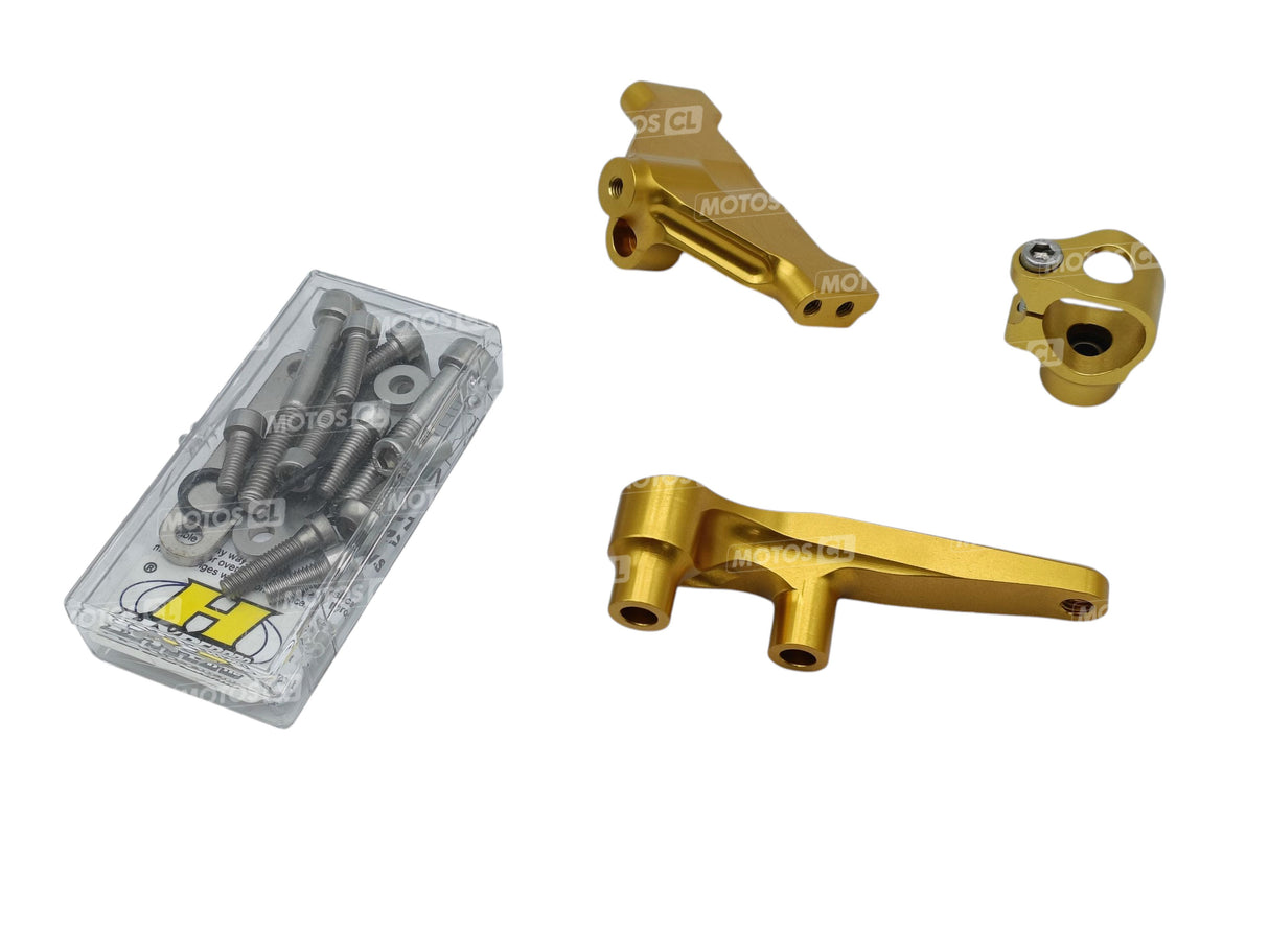 KIT FIXATION AMORTISSEUR DE DIRECTION TRANSVERSAL ZZR1400 2006 À 2019 HYPERPRO / RHHYMKKA14-T001