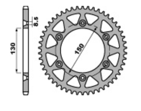 KIT CHAÎNE YAMAHA 250YZF 2009 À 2013 13X51 QUALITÉ ORIGINE AVEC CHAÎNE D.I.D OR-OR 520ERT3 PIGNON-COURONNE PBR ACIER / RD484405