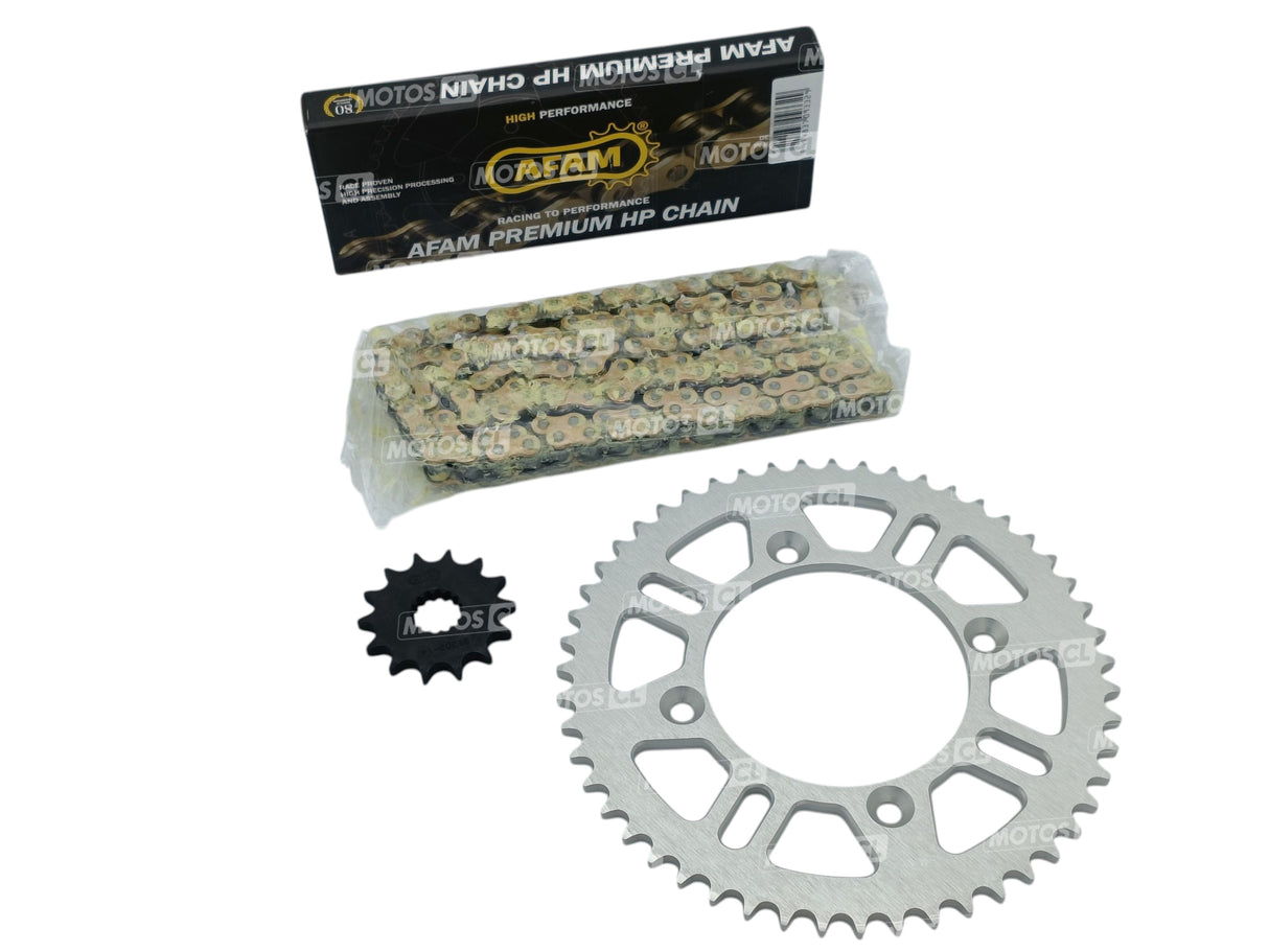KIT CHAÎNE YAMAHA 85YZ 2019 À 2025 14X51 RACING A428MXG PSB ACIER-COURONNE ALU ULTRALIGHT / RA3032996