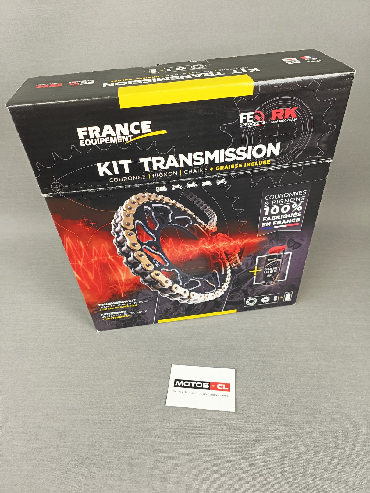 KIT CHAINE 16X41 AVEC CHAINE RK ROUGE ULTRA RENFORCÉE PANIGALE V4 et V4S DUCATI 2018-2024 FRANCE ÉQUIPEMENT / 179750.172
